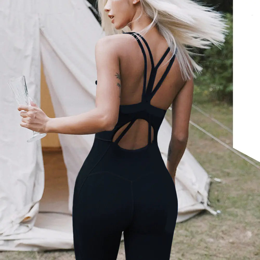 New Sexy Peach Butt Yoga Bodysuit for Fitness