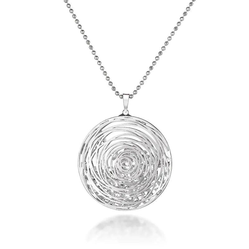 New European and American Sweater Chain with Flower Pendant